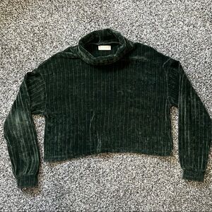 Altar'd State Green Velvet Sweater